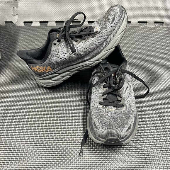 HOKA Clifton 8 Running Shoes Men’s 7 Gray Black Cushioned Trainer main image 6